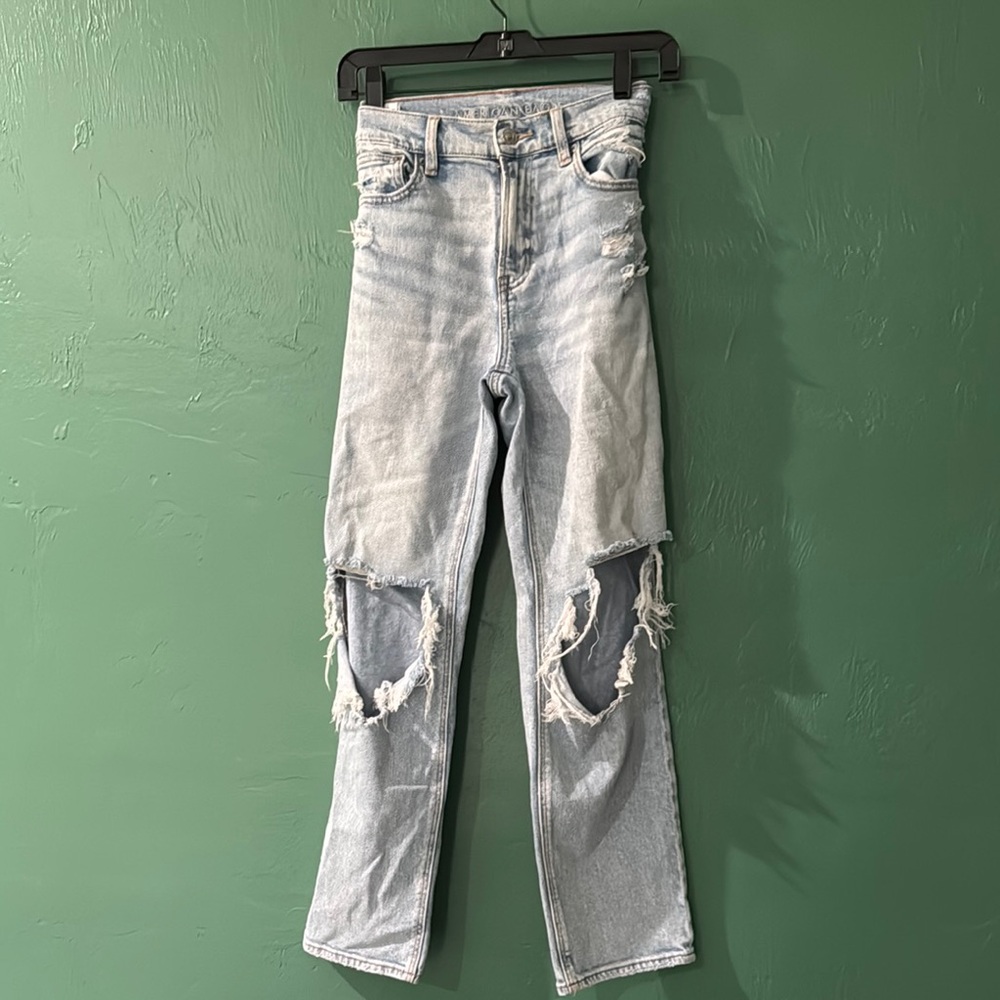 Distressed Light Blue Women's Jeans